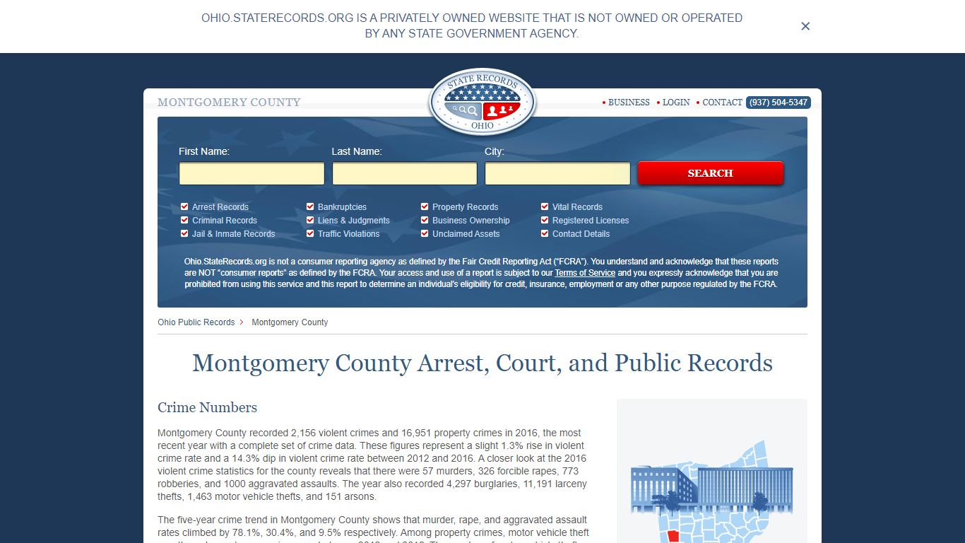 Montgomery County Arrest, Court, and Public Records